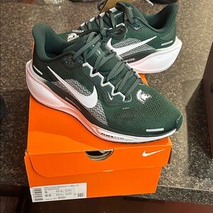 MSU Nike Green Running Shoes